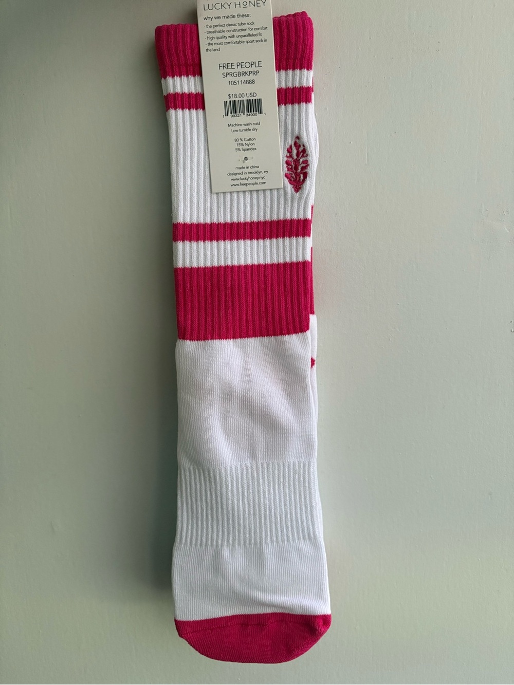 FP Movement x Lucky Honey Spring Break Prep Tube Socks• NEW
